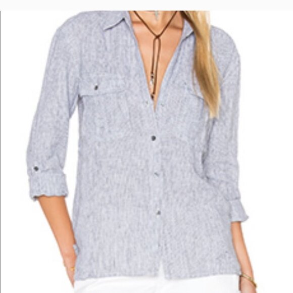 James Perse Women's Striped Blouse - Picture 3 of 12